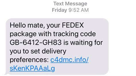 Do Not Open Scam Text Message Poses As Package Tracking Notification