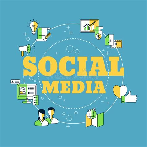 Social Media Connection Concept Stock Vector Illustration Of