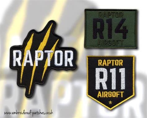 Raptor Airsoft Patches Custom Embroidered Patches Best Quality
