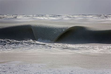 Photographer Captures Incredible Frozen Ocean Waves Off The Coast Others