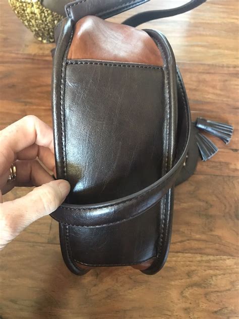 Tignanello Vintage Leather Saddle Bag Crossbody Ebay