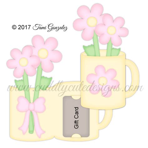 Flower Mug Gift Card Holder | Gift card holder, Cards ...