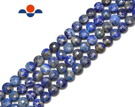 Lapis Lazuli Faceted Flat Coin Beads 6mm 155 Strand Etsy