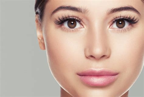 Ojos Pestañas Mujer Cara De Cerca Maquillaje Natural Piel Sana Tiro
