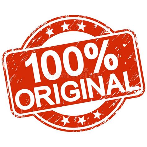 Red Stamp 100 Original Stock Vector Illustration Of Authentic 55942390