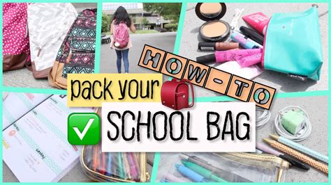 How To Pack Your School Bag School Essentials And Supplies Youtube