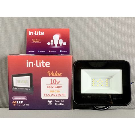 Jual Lampu Sorot Floodlight Led Inlite Value W Watt Inf