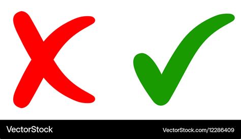 Check Mark Icon Symbol Tick And Cross Signs Vector Image My XXX Hot Girl