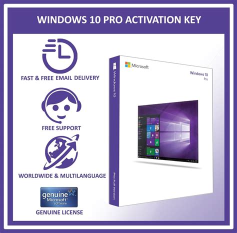 Genuine Microsoft Windows 10 Pro Professional 32 64bit Oem License