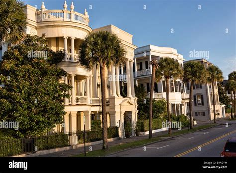 Homes Along The Battery In Historic Charleston Sc Stock Photo Alamy