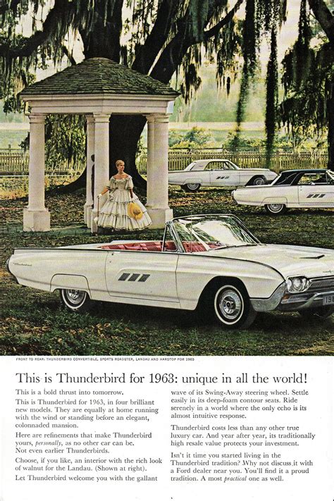 1963 Ford Thunderbird Landau Hardtops Convertible Sports Roadster Page