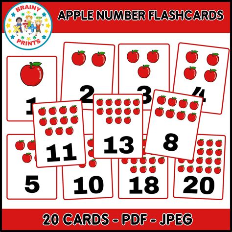 Apple Numbers Flashcards Interactive Learning Tools For Numerical