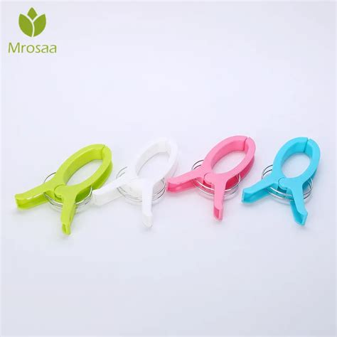 mrosaa 4pcs large powerful multi function clothes plastic clips non slip drying clips clothes
