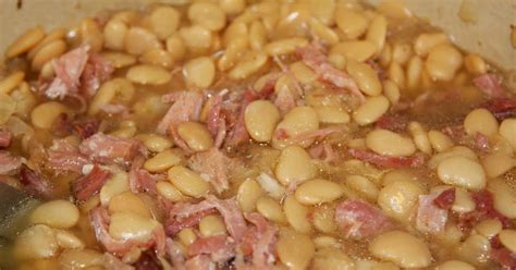 Lima Beans Wjowls Or Salt Pork Sallye Just A Pinch Recipes