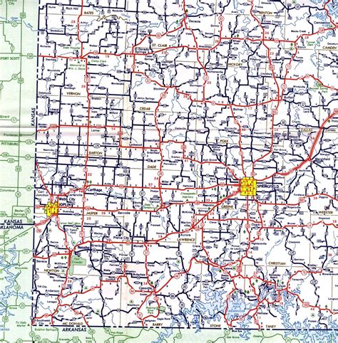 Missouri Highways Unofficial Section Of 1958 Official