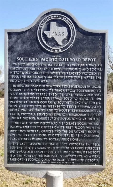 Site Of Southern Pacific Railroad Depot Historical Marker