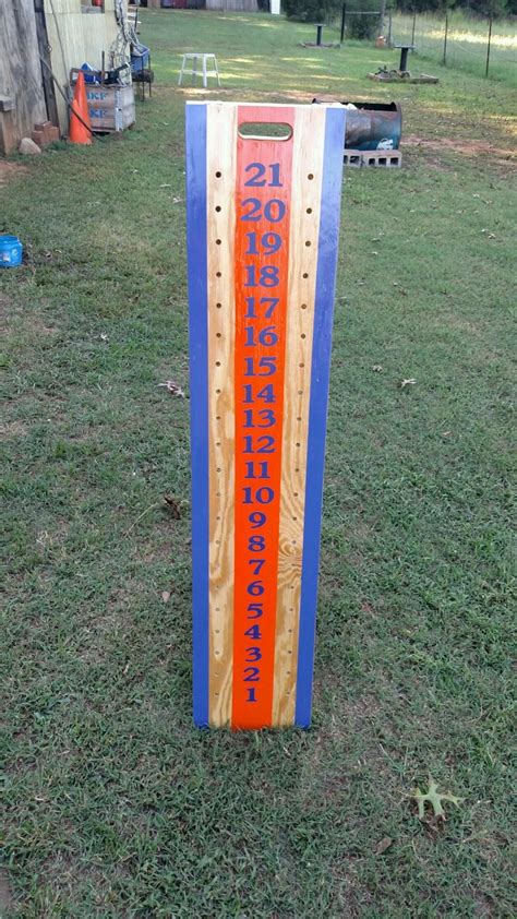 An Orange And Blue Sign Sitting In The Grass