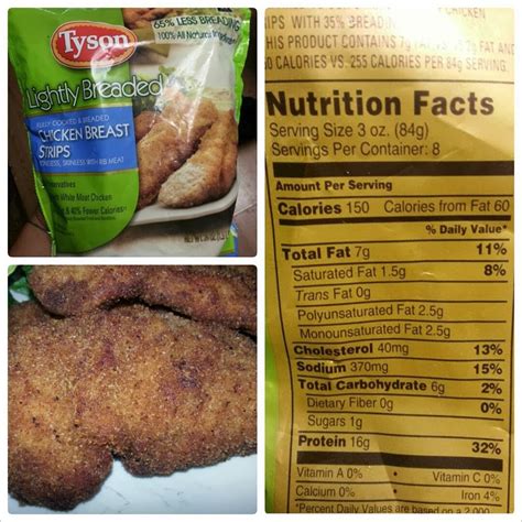 Most breaded or grilled tyson chicken products do not contain dairy, eggs, nuts, peanuts, fish or shellfish. Shannon's Lightening the Load: Tyson Lightly Breaded ...
