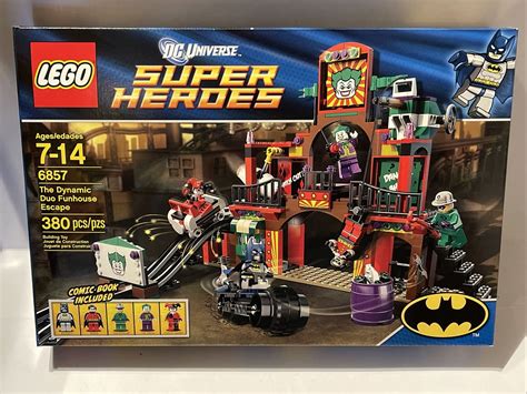 Lego 6857 Superheroes Dynamic Duo Funhouse Escape Retired Sealed Harley
