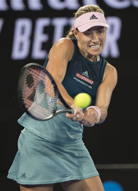 Angelique kerber of germany, winner of the last australian open in strong action against barbora strycova of the czech republic during a match at the miami open tennis tournament on key. ANGELIQUE KERBER at 2019 Australian Open at Melbourne Park ...