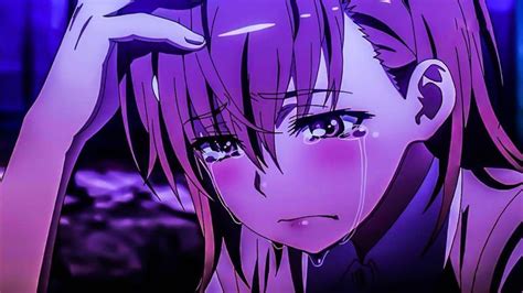 Art Anime Animegirl Purple Violet Girl Girlanime Aesthetic Aesthetics Night Tears
