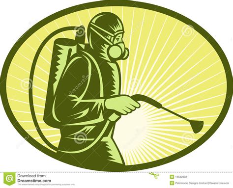 Many green pest control programs begin with dust and fine granules, adding heat, freeze, or steam treatments for complete. Pest Control Exterminator Worker Stock Illustration ...