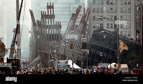 Reste Des World Trade Centers Nach Terroranschlägen 14 September 2001