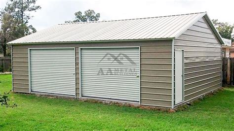 24x30 Double Car Steel Garage Strong Durable Garages With Endless