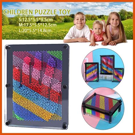 3d Pin Art Toy 3d Pin Art Board Rainbow Design Fun Face Impression Pin