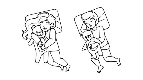 Kid Sleep Vector Child Bed Sleep Drawing Child Drawing Bed Drawing