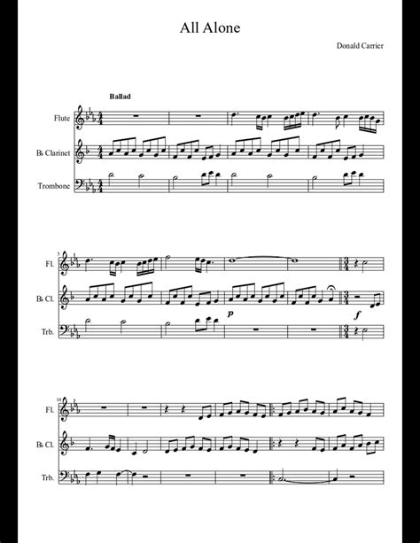 All Alone Sheet Music Download Free In Pdf Or Midi