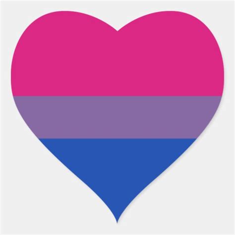 Bi Pride Flag Sticker Sheets Heart Zazzle Com
