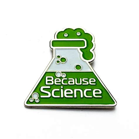 Enamel Pin Because Science Pin Lapel Pin Etsy