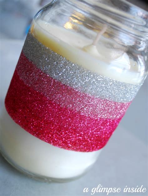 A Glimpse Inside Ombre Glittered Candle Tutorial