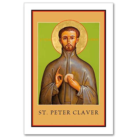 When he became a young man he entered the society of. St. Peter Claver: Icon Holy Card