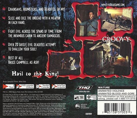 Evil Dead Hail To The King For Dreamcast 2000