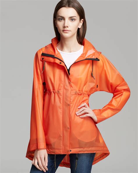 Hunter Raincoat Original Clear Smock In Orange Lyst