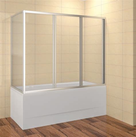 Besonders hochwertig wirken rahmenlose duschabtrennungen, das glas ist dann nur mit speziellen scharnieren. Duschabtrennung Badewanne 150 cm Badewannenaufsatz 150x135 ...