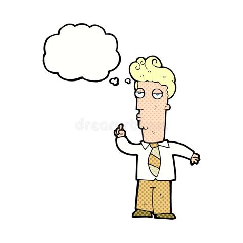 Cartoon Bored Man Asking Question With Thought Bubble Stock Illustration Illustration Of Male