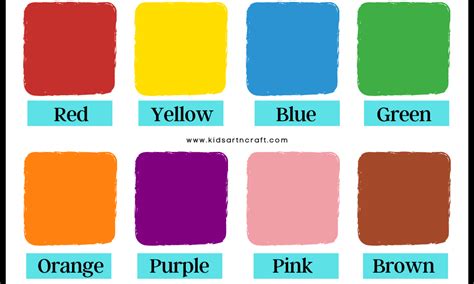 Colours Flashcards For Toddlers Free Printable Kids Art And Craft