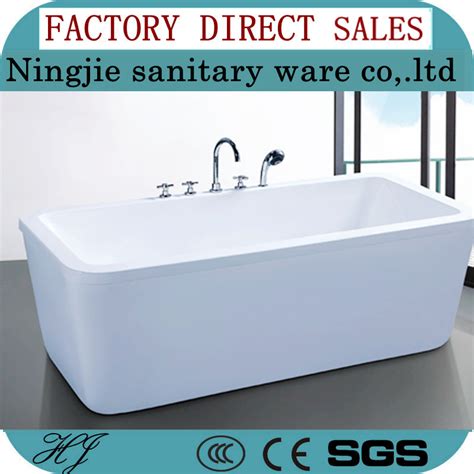 Modern Bathtub Freestanding Soaking Bathtub Rectangle Shape Freestanding Bathtub China