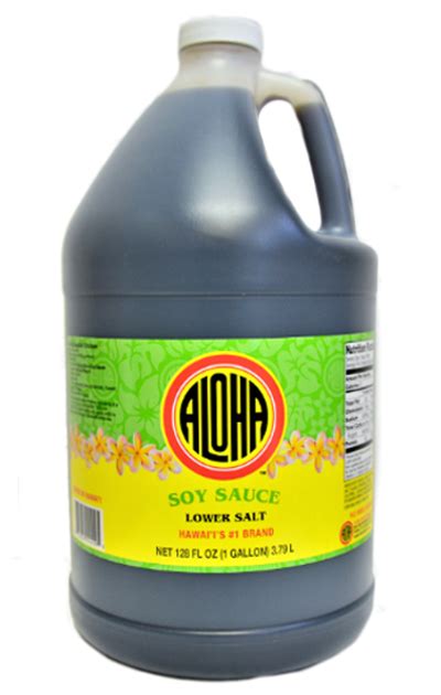 Aloha Soy Sauce Lower Salt Gallon Low Sodium Soy