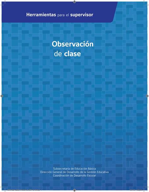 ObservaciÓn De Clase Herramientas Para El Supervisor By Ismael