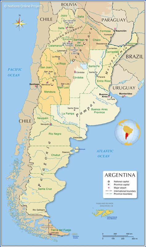 Administrative Map Of Argentina Nations Online Project