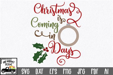 Christmas Countdown Svg Cut File Christmas Ornament Svg