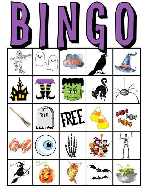 Printable Halloween Bingo Cards For Classroom Printable Cards