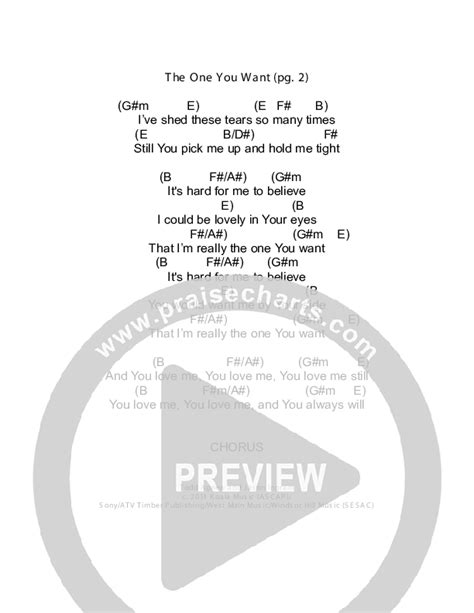The One You Want Chords Pdf Todd Agnew Praisecharts
