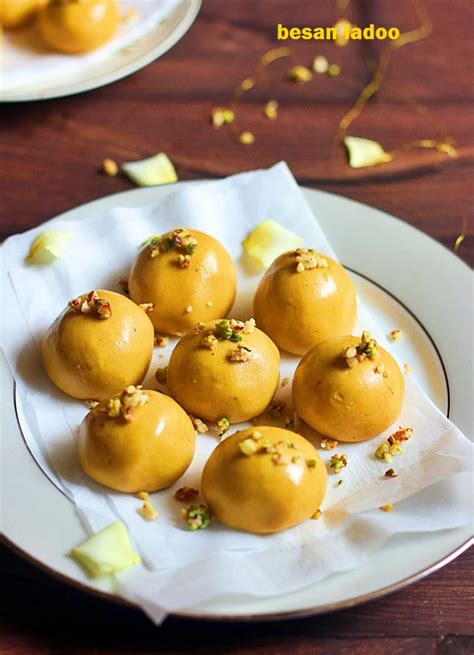 It is so called because the batter is poured. besan ladoo recipe | How to make besan ke ladoo recipe