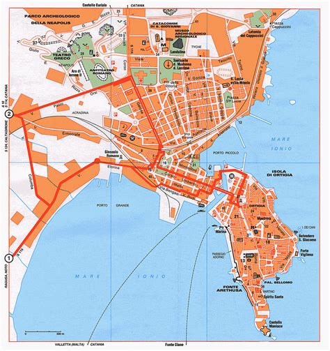 Mapa Catania Tienda Mapas Posters Pared