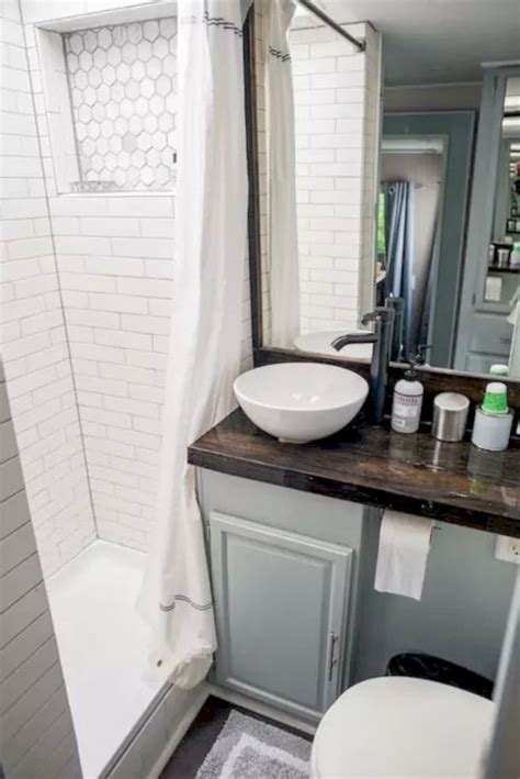 42 bathroom storage hacks that ll help you get ready faster remodeled campers small bathroom